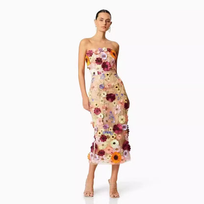 Midi Feestjurk Elegante Kortezomen Jurk voor Vrouw