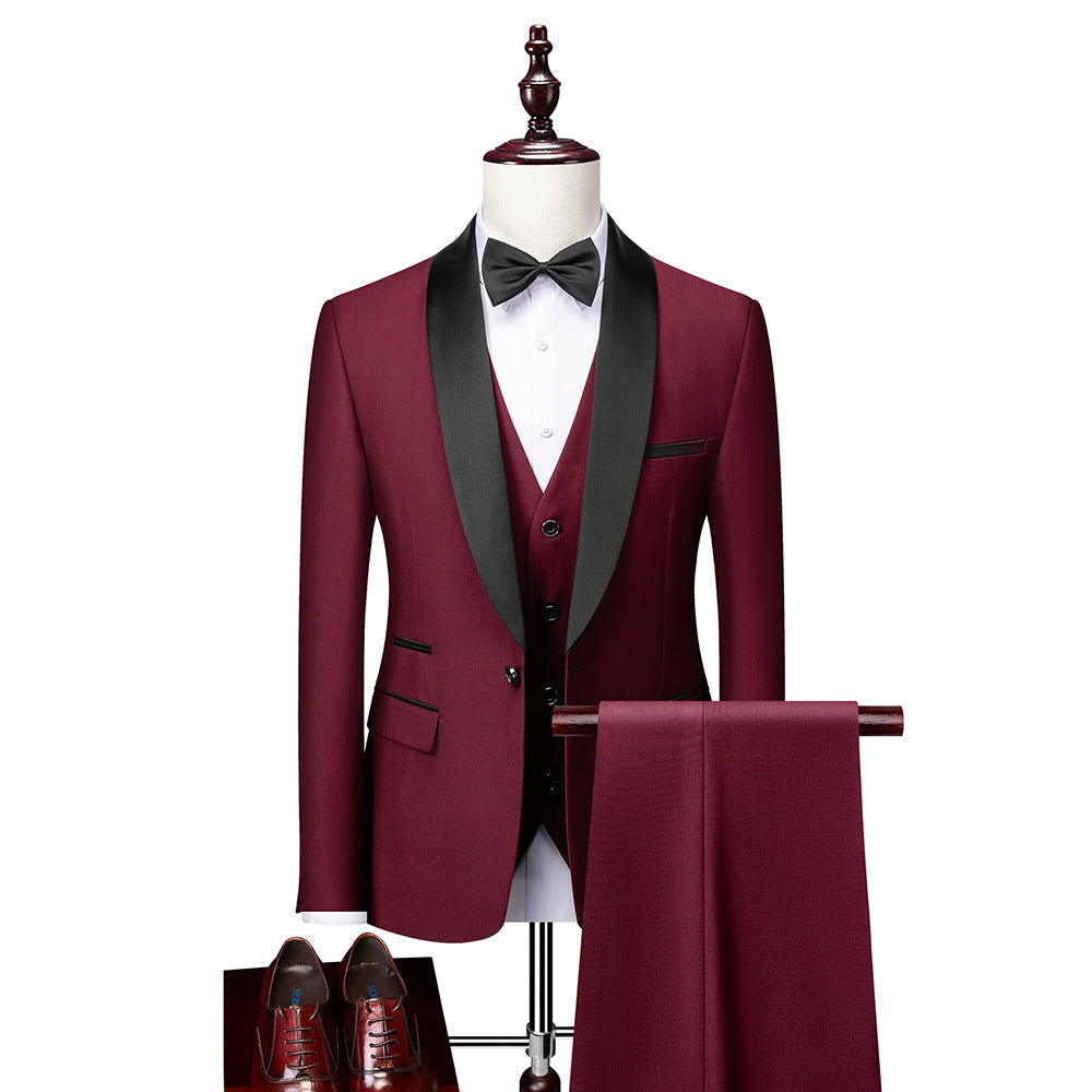Heren Pak Zwart Slim Fit Elegante Stof