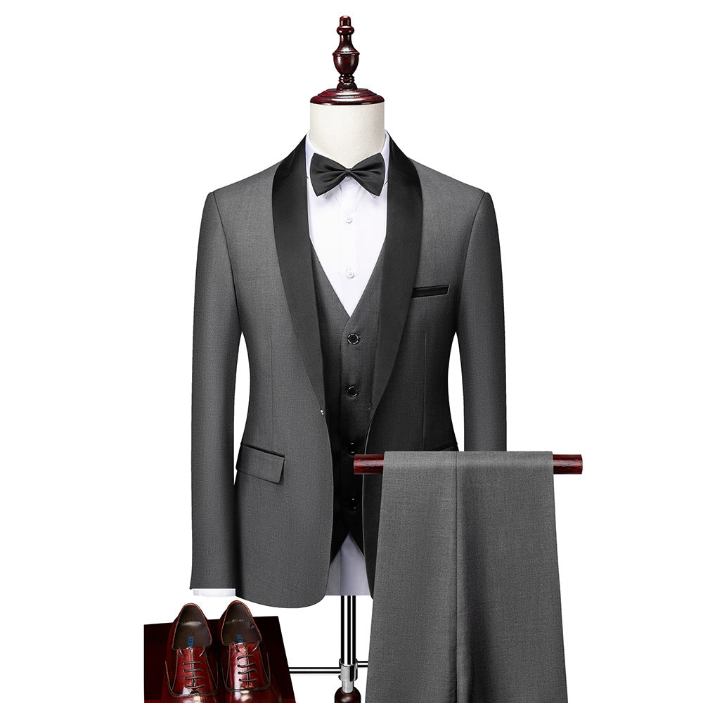 Heren Pak Zwart Slim Fit Elegante Stof