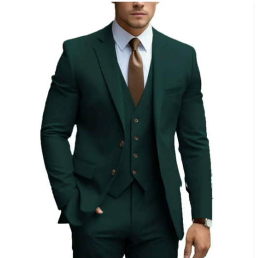 Heren Pak Slim Fit Driedelig Wolmix Ensemble - StudioMarella