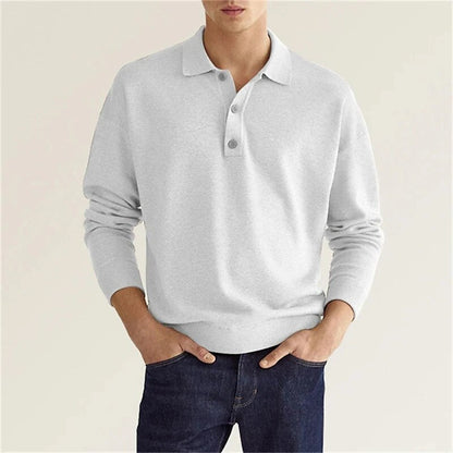 Heren Poloshirt Lange Mouw Klassiek Design