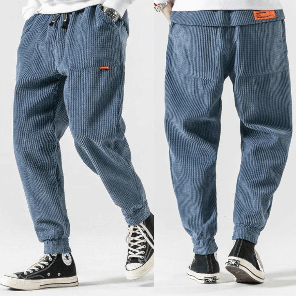 Heren Corduroy Broek Comfortabel Zittend Relaxt Model
