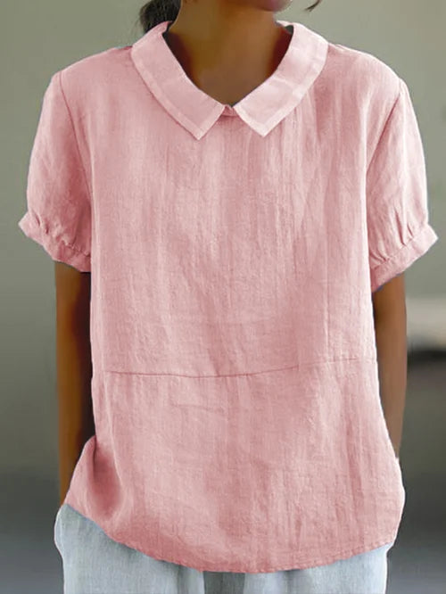 Dames Top met Vintage Kraag Elegante Stijl