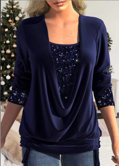 Pailletten Blouse Plus Size Glitter Jurk