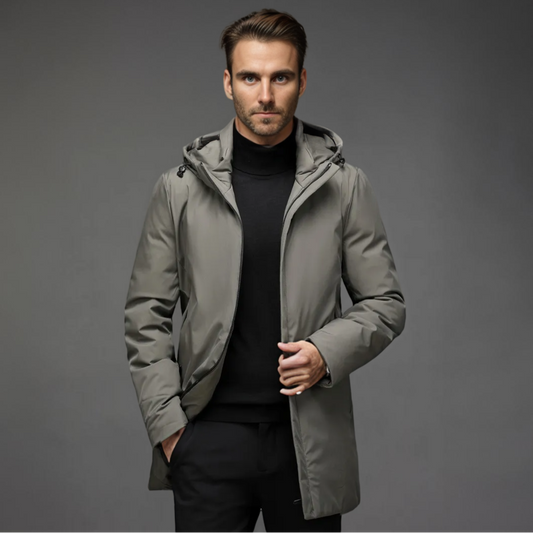 Heren Winterjas Slim Fit met Afneembare Capuchon - StudioMarella