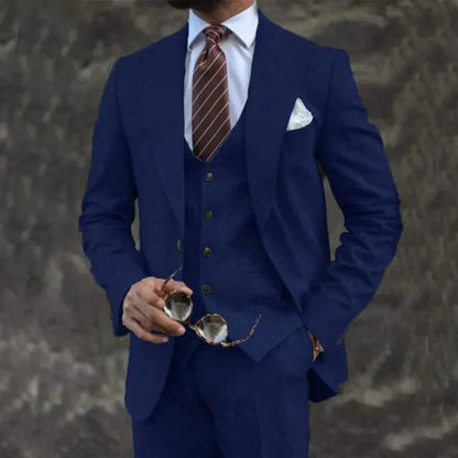 Heren Driedelig Pak Blazer Gilet en Pantalon Maatwerk Stijl