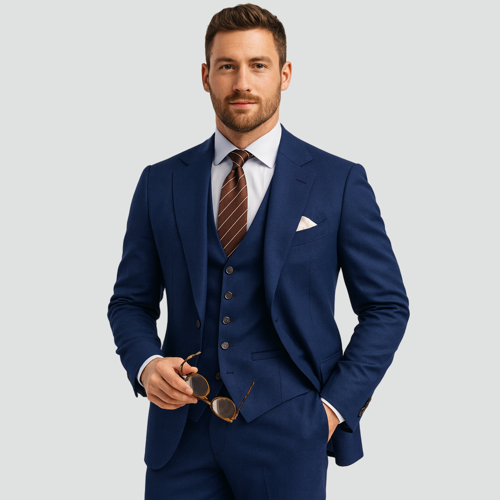 Heren Driedelig Pak Blazer Gilet en Pantalon Maatwerk Stijl - StudioMarella