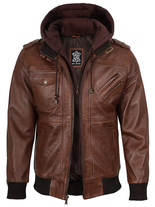 Heren Bomberjack Luxe met Afneembare Capuchon - StudioMarella