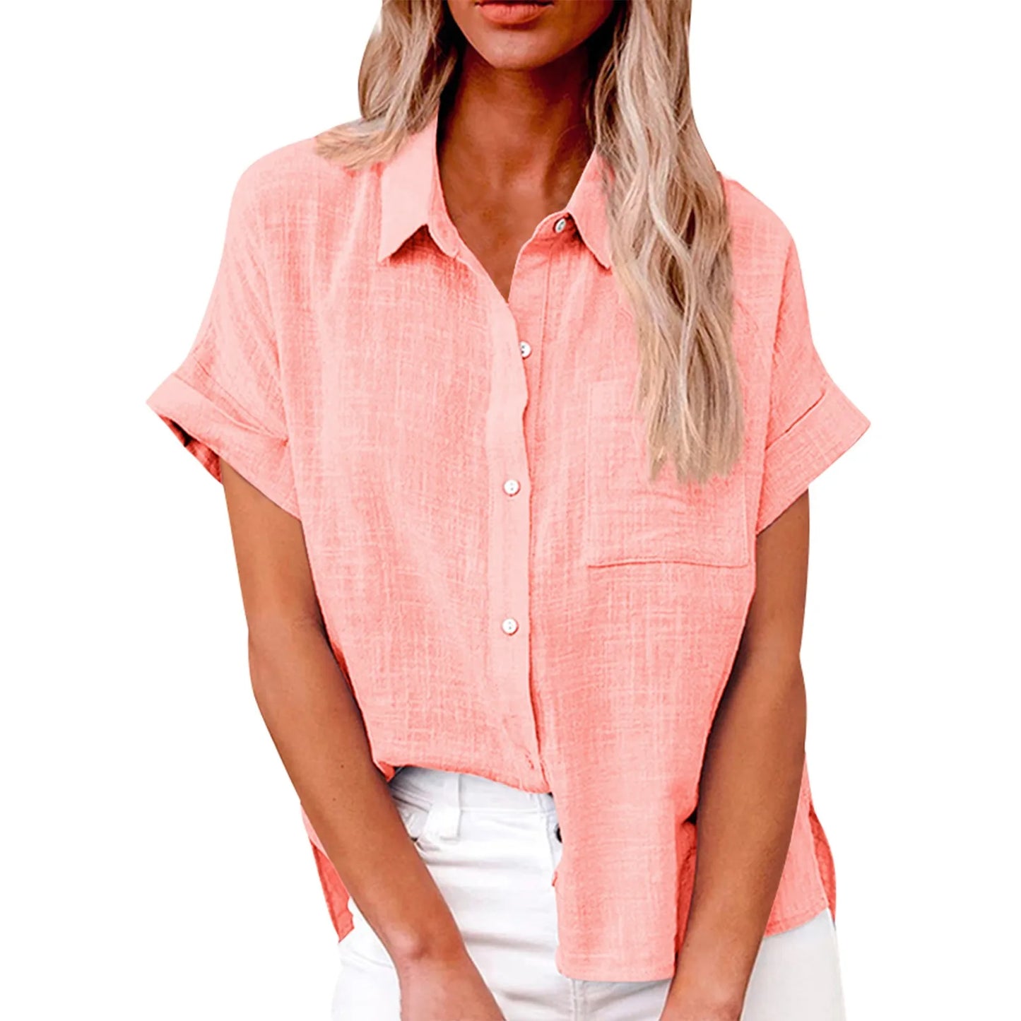 Vrouwen Blouse Casual Katoen Bloemenprint - StudioMarella