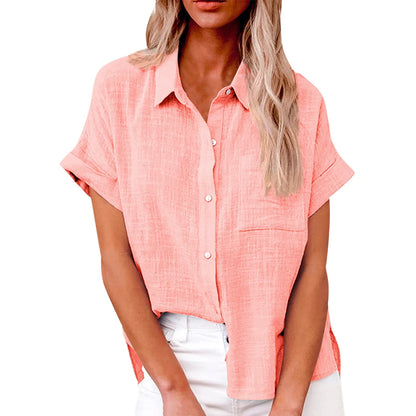 Vrouwen Blouse Casual Katoen Bloemenprint
