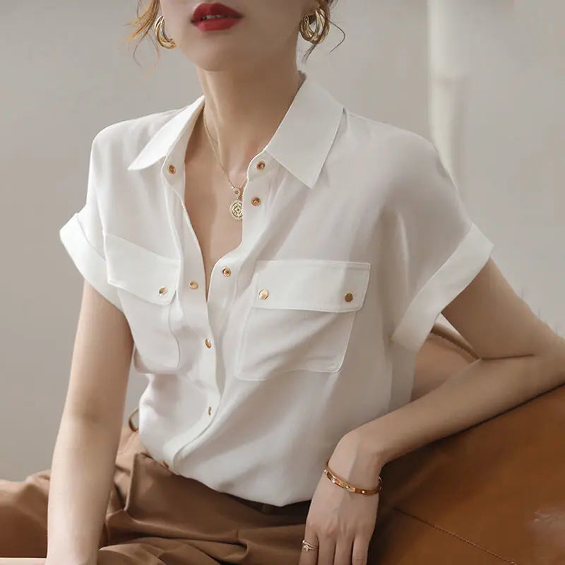 Vrouwelijke Chiffon Blouse Glamour Jurk
