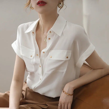 Vrouwelijke Chiffon Blouse Glamour Jurk