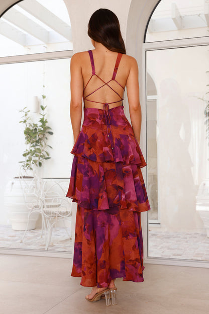 Eileen | Lange Zomerjurk Dames in Turquoise Chiffon 8