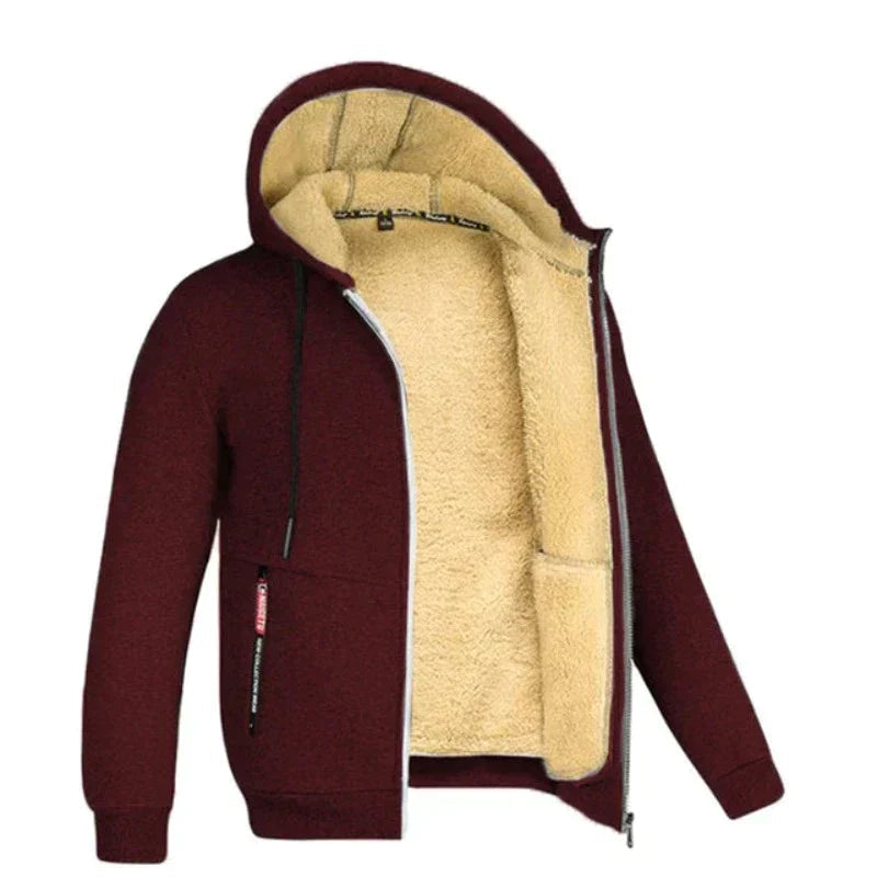 Heren Wintervest Warm Gebreid Met Wolvoering