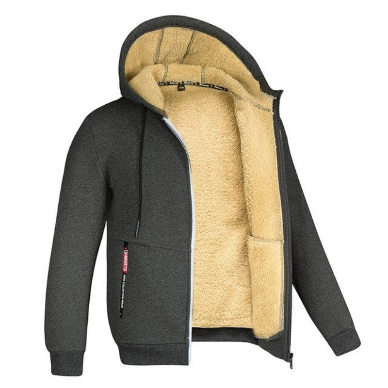 Heren Wintervest Warm Gebreid Met Wolvoering
