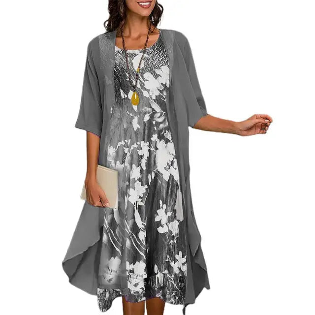 Zomerjurk en Blazer Set voor Dames Elegant Chique