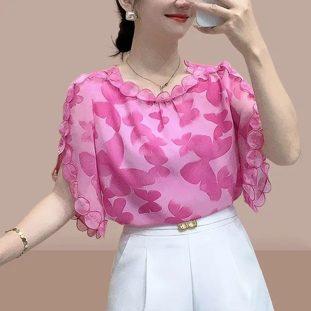 Vrouwelijke Blouse Zomerse Elegantie voor Elke Gelegenheid - StudioMarella