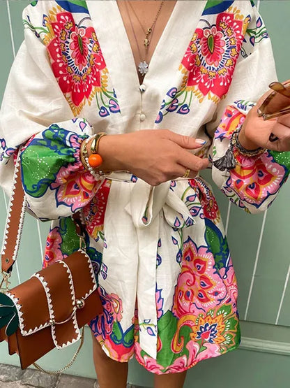 Maxi Jurk Patchwork Elegant Lange Zomerjurk