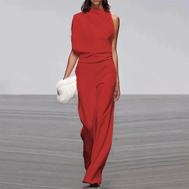 Zwarte Jumpsuit Elegante Avondjurk Gala Stijl