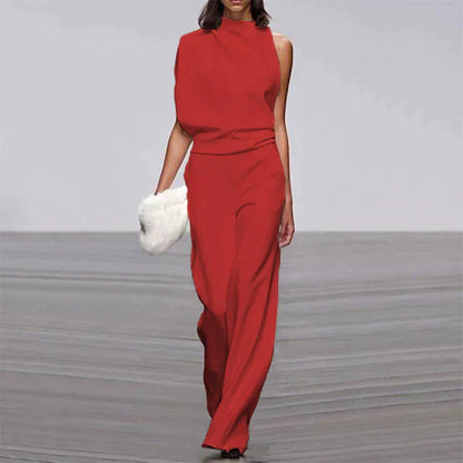 Zwarte Jumpsuit Elegante Avondjurk Gala Stijl