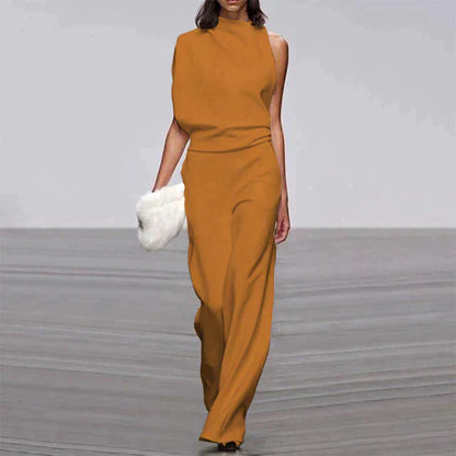 Zwarte Jumpsuit Elegante Avondjurk Gala Stijl