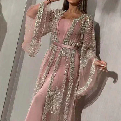 Dames Avondjurk Glitter Elegante Feestjurk
