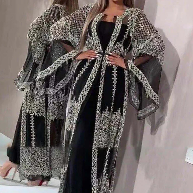 Dames Avondjurk Glitter Elegante Feestjurk
