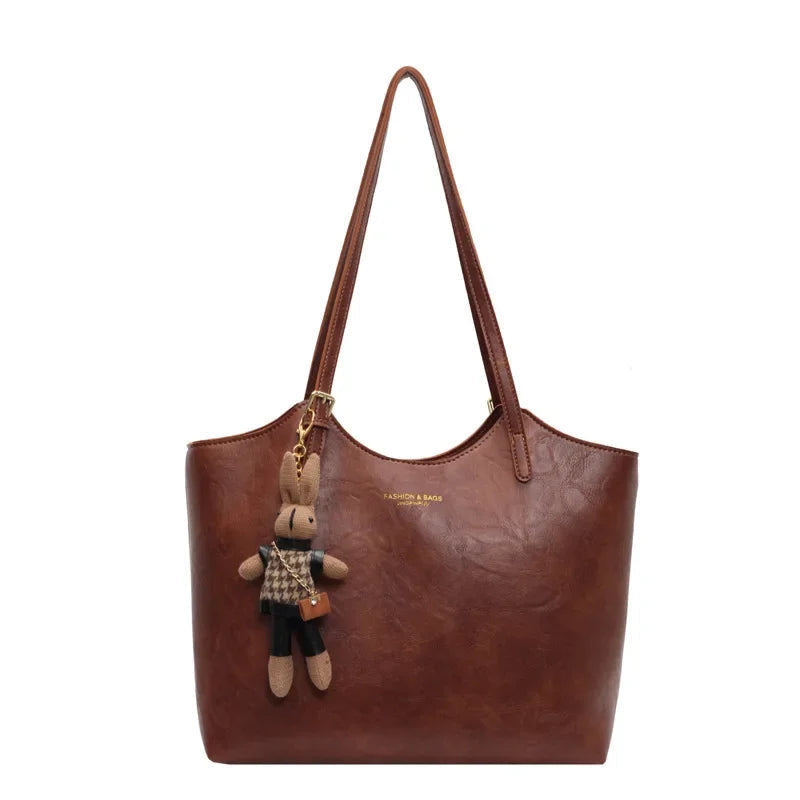 Dames Schoudertas Zwarte Vegan Leer Vintage Look - StudioMarella