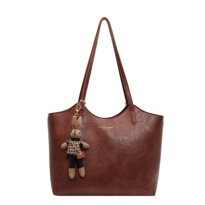 Dames Schoudertas Zwarte Vegan Leer Vintage Look - StudioMarella