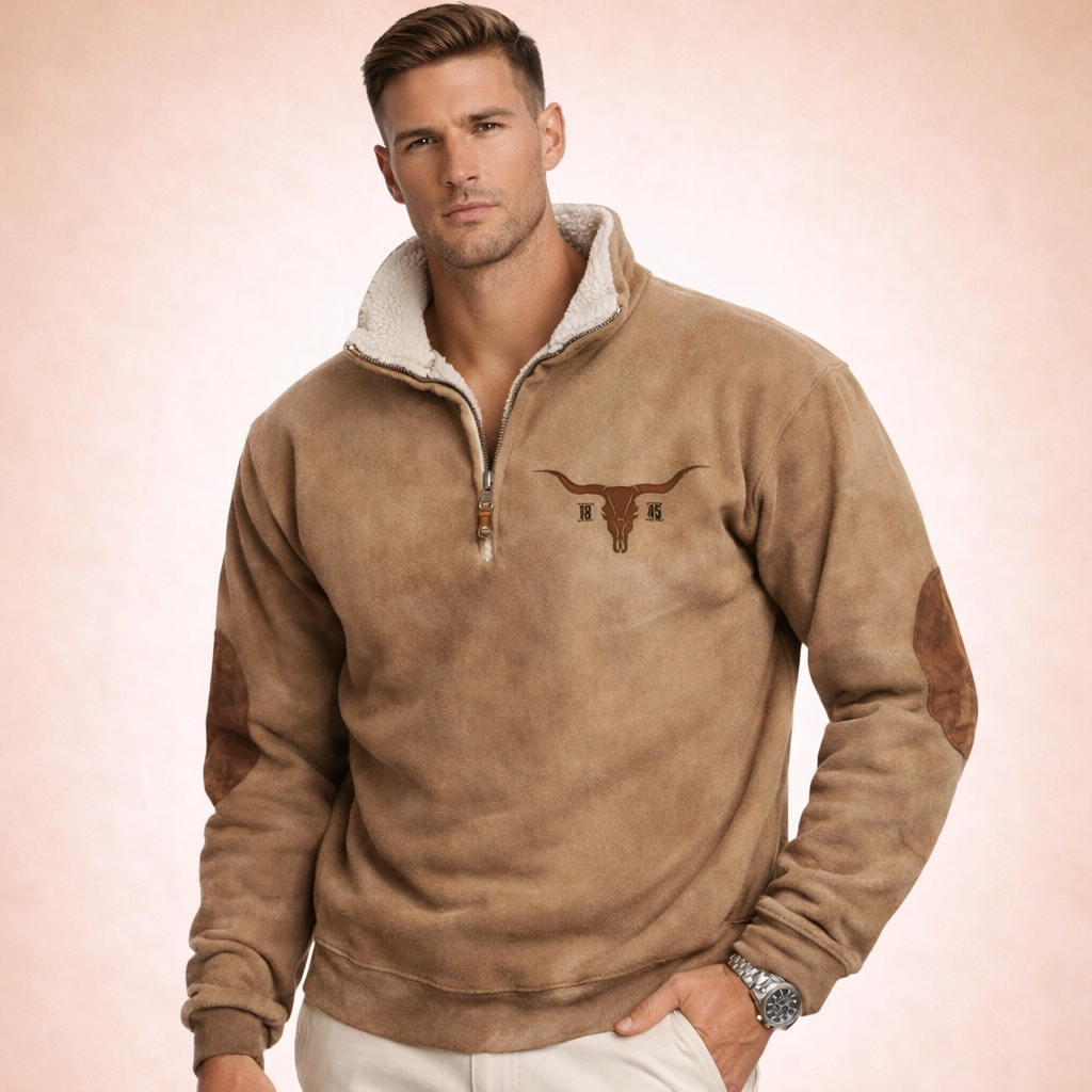 Luca Heren Trui met Rits Warm en Comfortabel