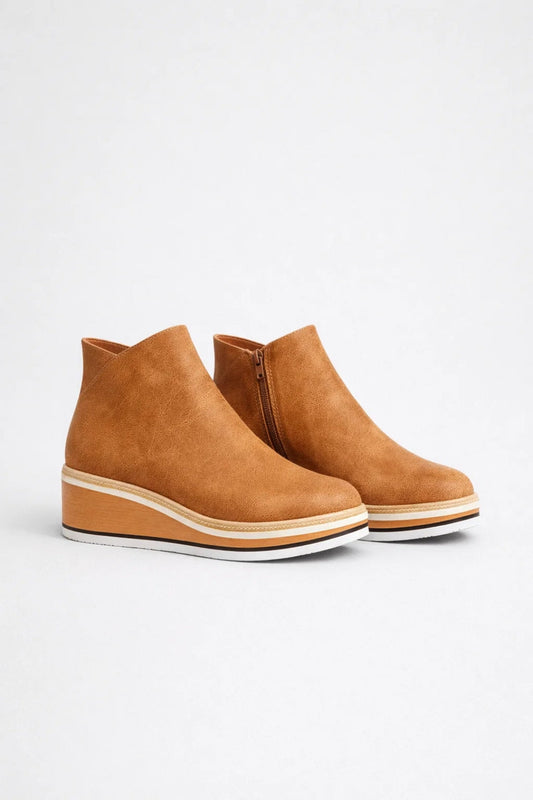 Dames Enkellaarzen Platform Zool Casual Stijl - StudioMarella