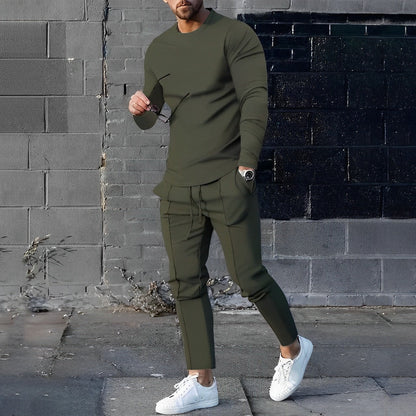 Heren Trainingspak Tracksuit met Lange Mouwen en Joggingbroek