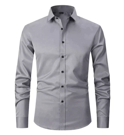 Heren Overhemd Elastisch Stretch Comfortabele Pasvorm
