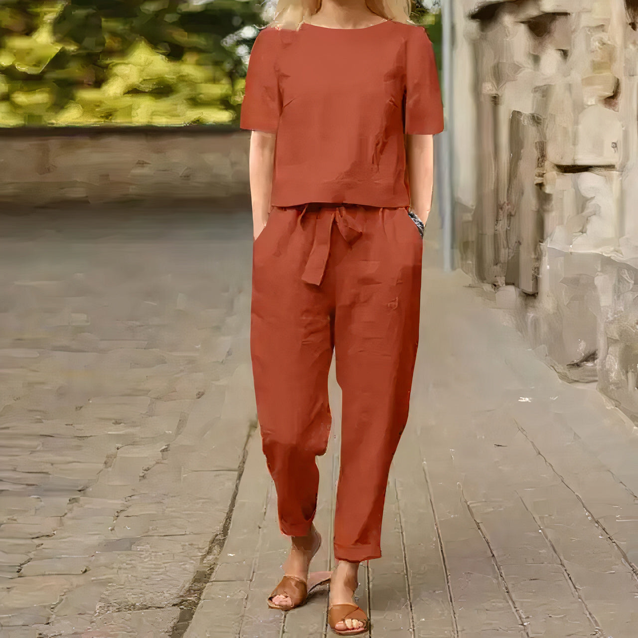 Dames Zomerse Set Comfortabele Pasvorm Licht Zomerjurk