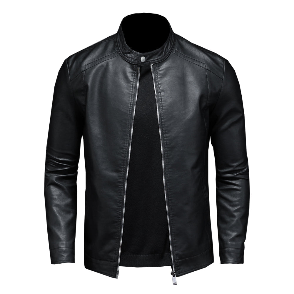 Leren Motorjas Stijlvol Dan Anthony Model Dichtgebonden