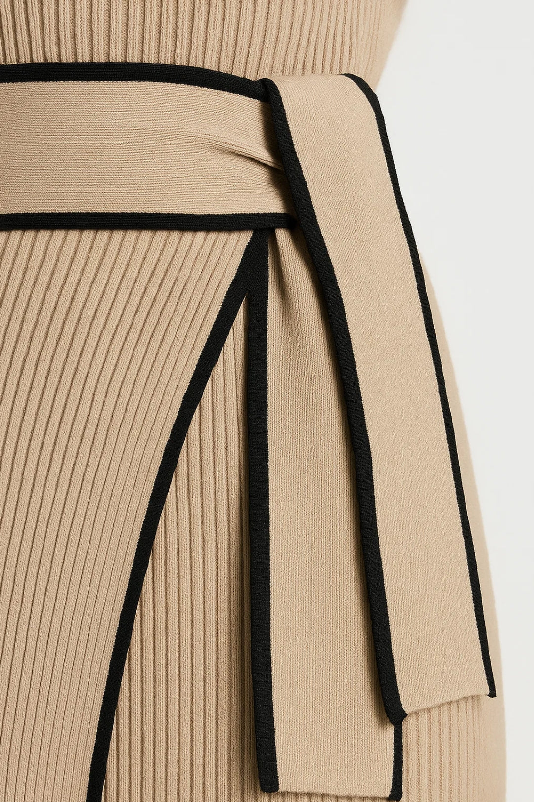Dames Jurk Midi Lange Mouwen Strik Detail Chique