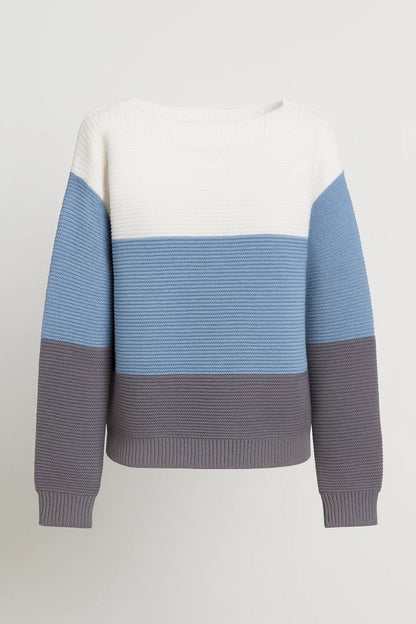 Gebreide Trui Ronde Hals Comfortabel Casual Kleurrijk