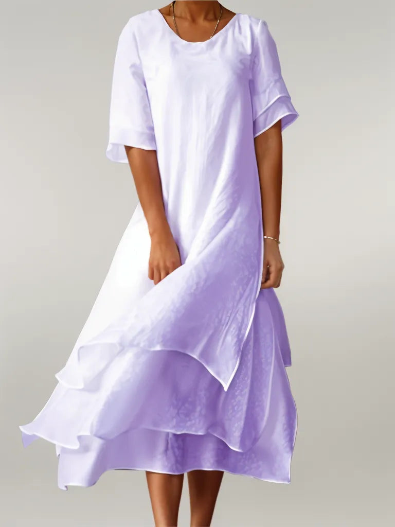 Gelaagde Midi Jurk | Elegante Dames Midi Jurk 3