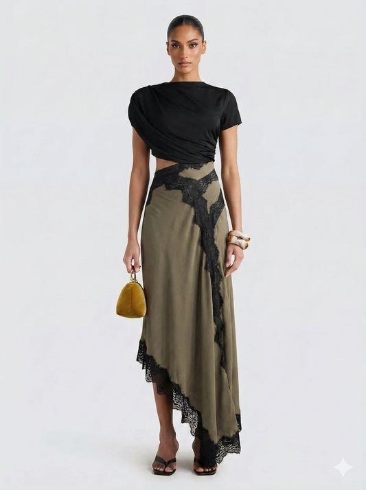 Dames en Maxi Rok Set Kant Elegant - StudioMarella