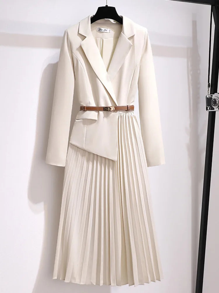 Geplooide A-lijn Midi-jurk Dames | Elegante Jurkjes 1