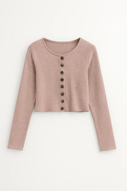 Vrouwen Top Cropped met Knopen Zomer Comfortabel