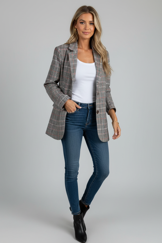 Geruite Heren Blazer Slim Fit - StudioMarella