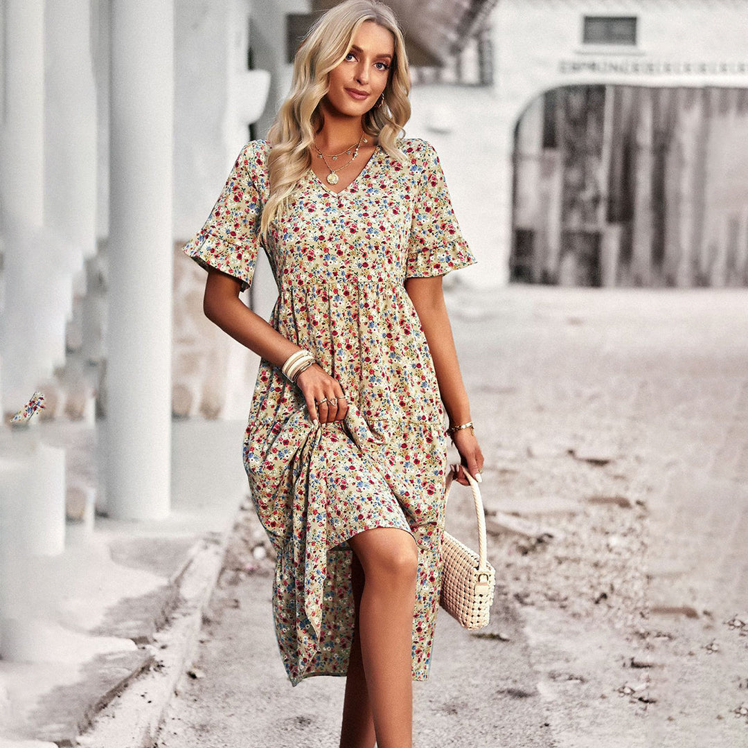 Bloemenjurk Midi Jurk Zomerjurk Vrouw - StudioMarella