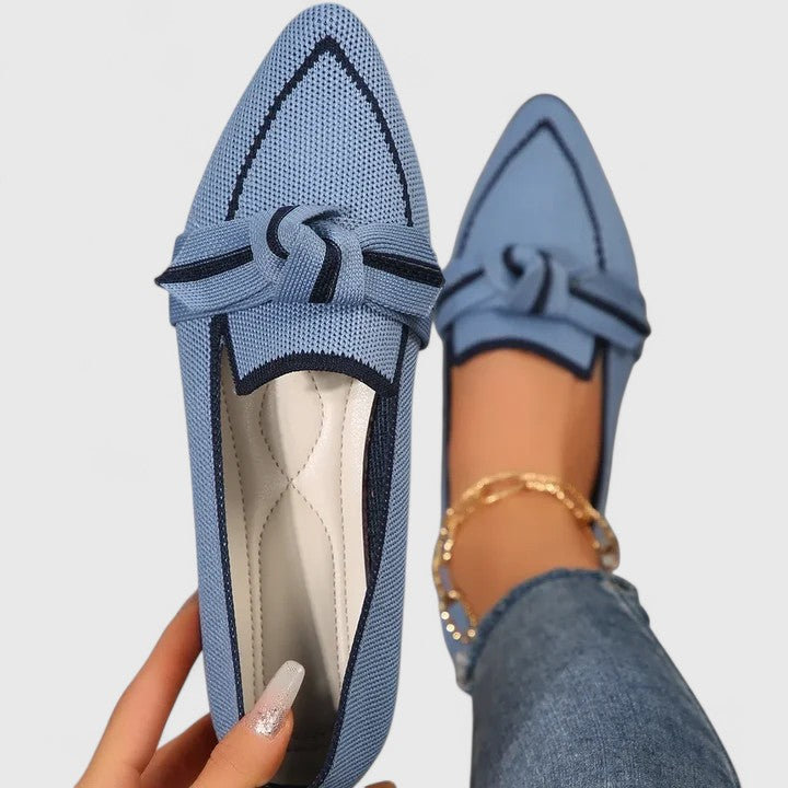 Gina Dames Loafers | Elegante Spitse Neus met Knoopdetail 1