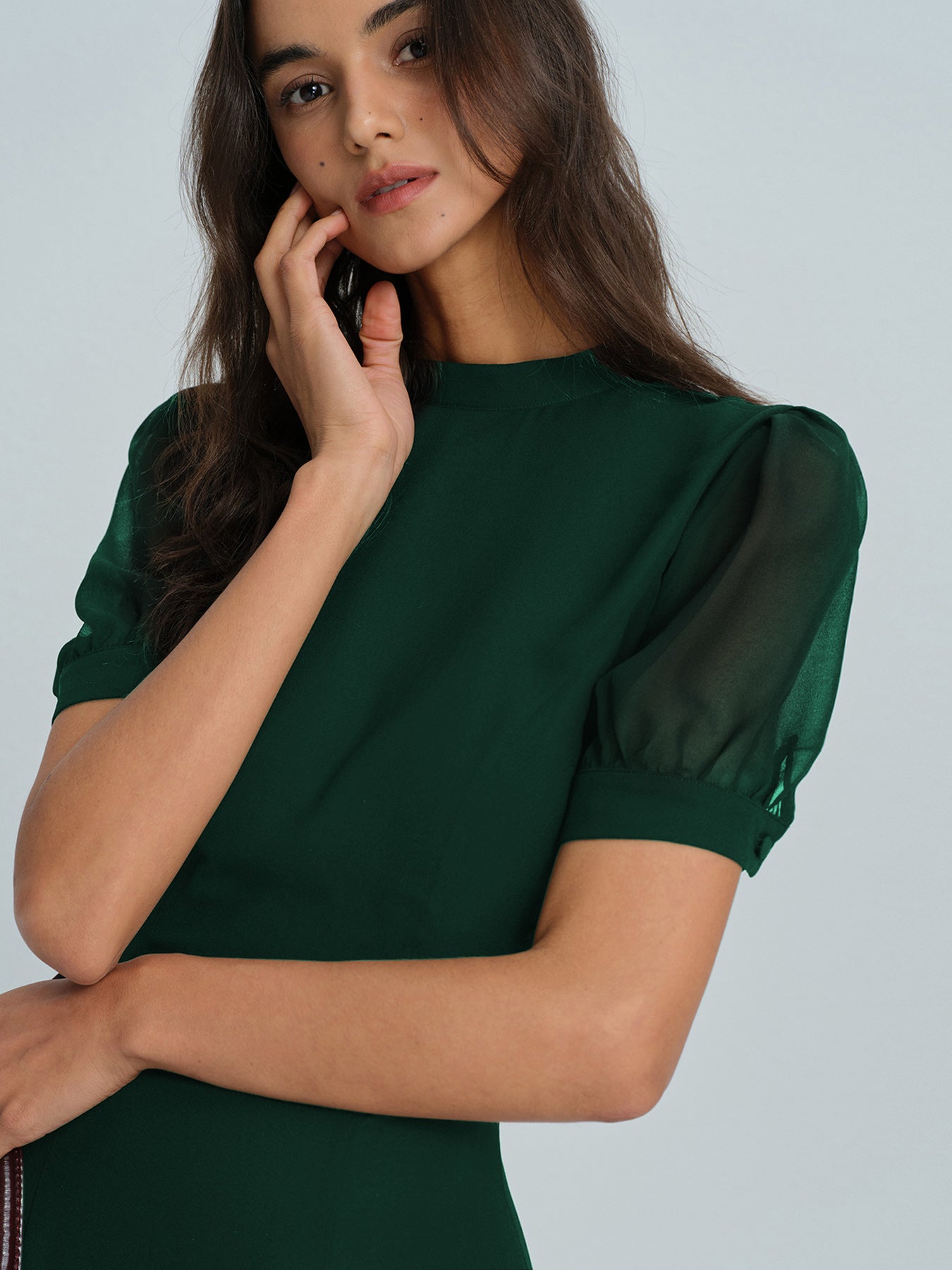Gina | Dames Jurk - Chiffon Mini-jurk met Transparante Details 1