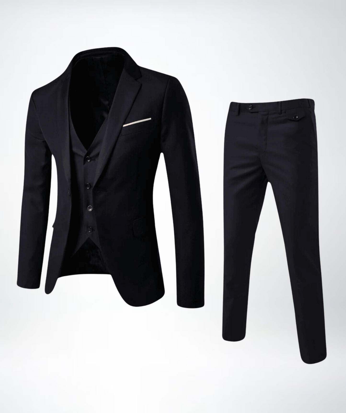 Herenpak Driedelig Slim Fit met Gilet en Pantalon