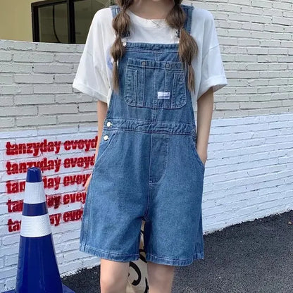 Vrouwen Jumpsuit Zomer Blauw Denim - StudioMarella
