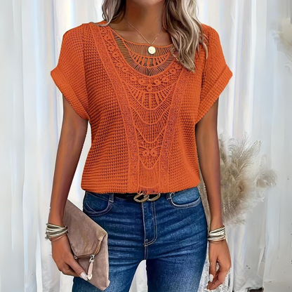 Vrouwelijke Pizzo Top Elegante en Chic
