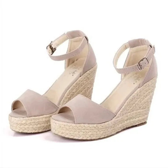 Dames Espadrilles Sandalen Comfortabel Peep Toe Elegante