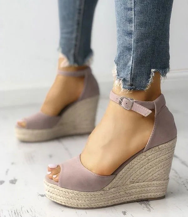 Dames Espadrilles Sandalen Comfortabel Peep Toe Elegante - StudioMarella